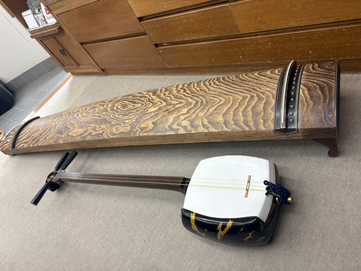 A koto and shamisen at our shop