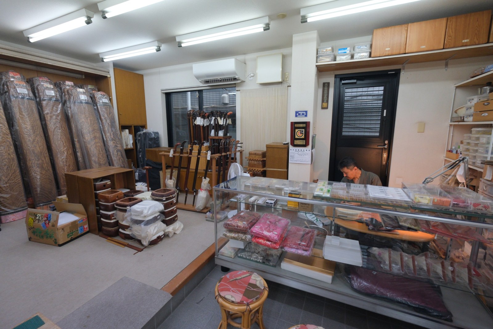 Inside our musical instrument shop in Shimokitazawa