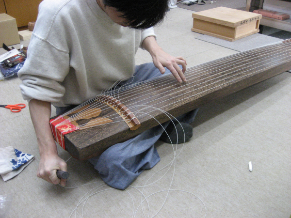 日本特販 13弦お琴です。琴柱の跡は少なく、割れやヒビは有りません。 和楽器